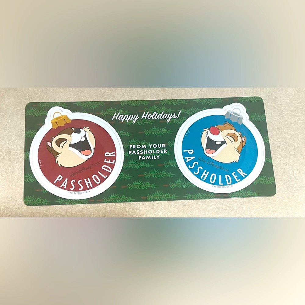Disney Chip & Dale Holidays Passholder Magnet